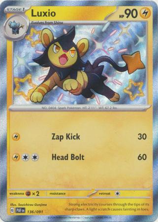 Luxio Baby Shiny - 136/091 - Paldean Fates