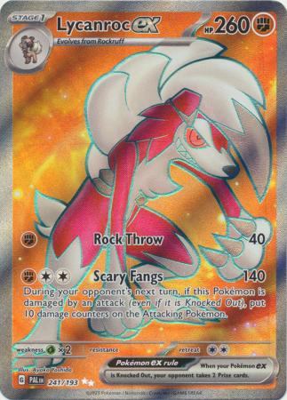 Lycanroc ex Full Art - 241/193 - Paldea Evolved