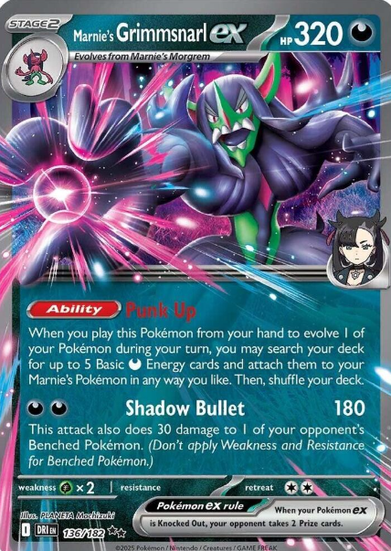 Marnie's Grimmsnarl ex - 136/182 - Destined Rivals