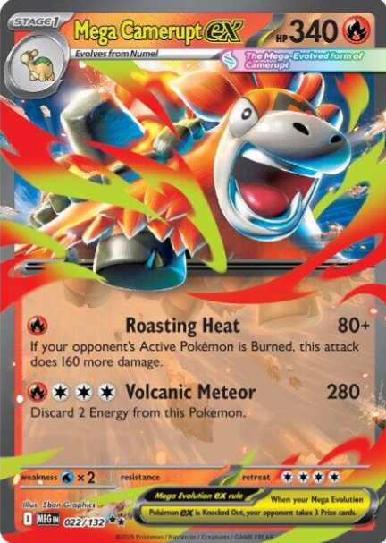Mega Camerupt ex - 22/132 - Mega Evolution