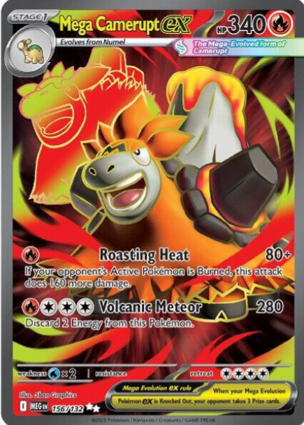 Mega Camerupt ex Full Art - 156/132 - Mega Evolution