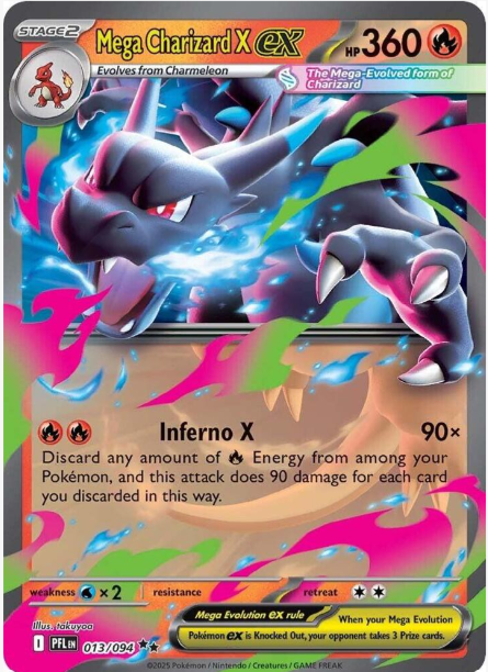 Mega Charizard X ex - 013/094 - Phantasmal Flames