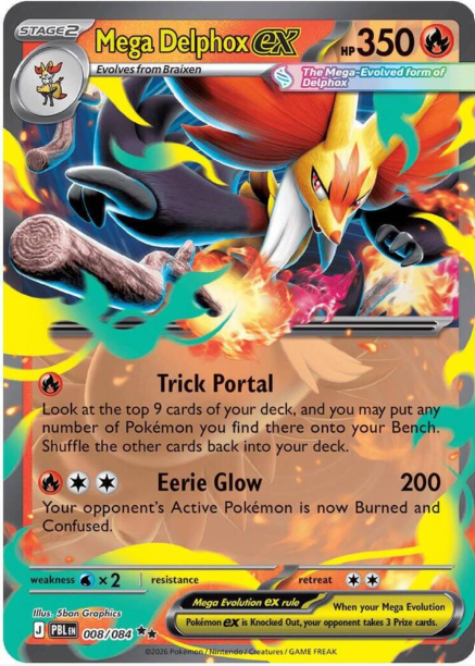 Mega Delphox ex - 008/084 - Pitch Black