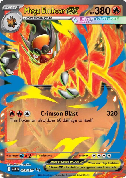 Mega Emboar ex - 31/217 - Ascended Heroes
