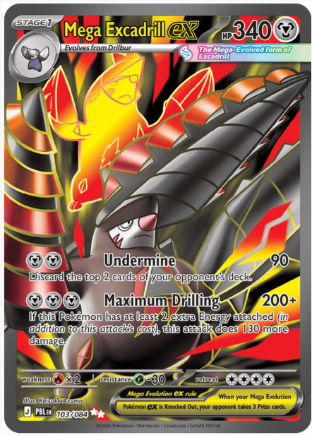 Mega Excadrill ex Full Art - 103/084 - Pitch Black