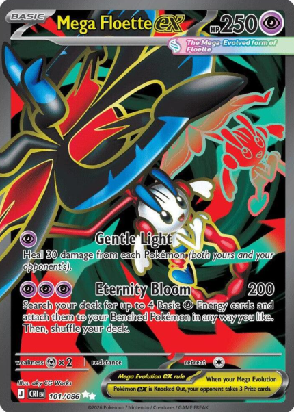 Mega Floette ex Full Art - 101/086 - Chaos Rising