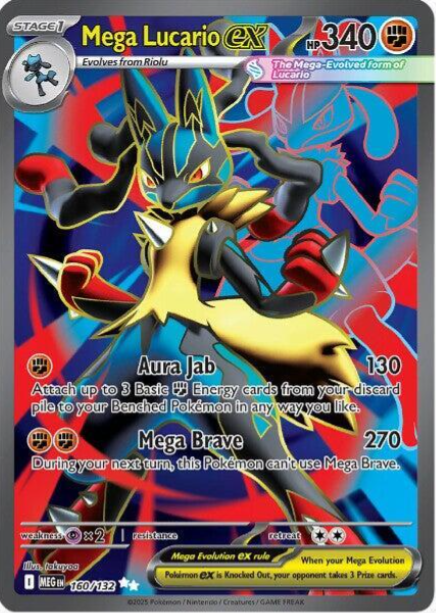 Mega Lucario ex Full Art - 160/132 - Mega Evolution