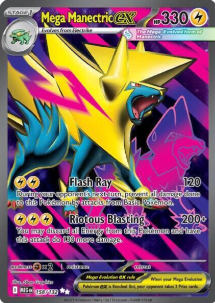 Mega Manectric ex Full Art - 158/132 - Mega Evolution
