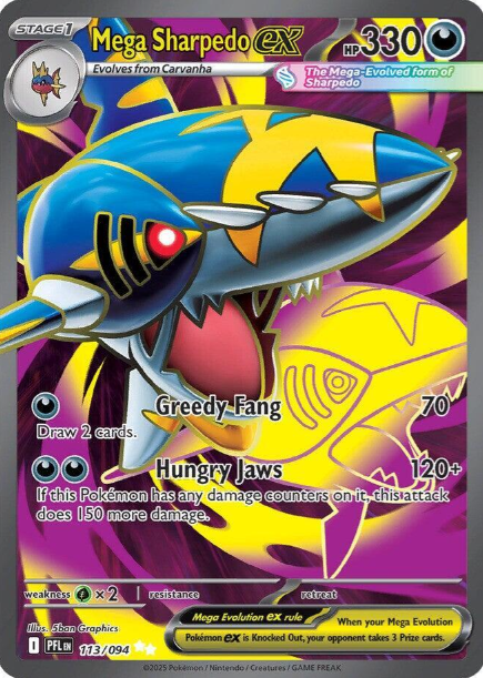 Mega Sharpedo ex Full Art - 113/094 - Phantasmal Flames