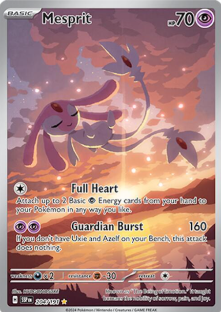 Mesprit Illustration Rare - 204/191 - Surging Sparks