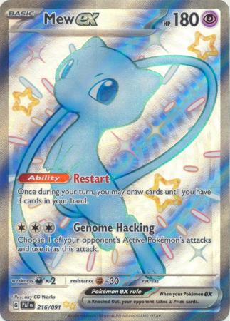 Mew ex Full Art Shiny - 216/091 - Paldean Fates