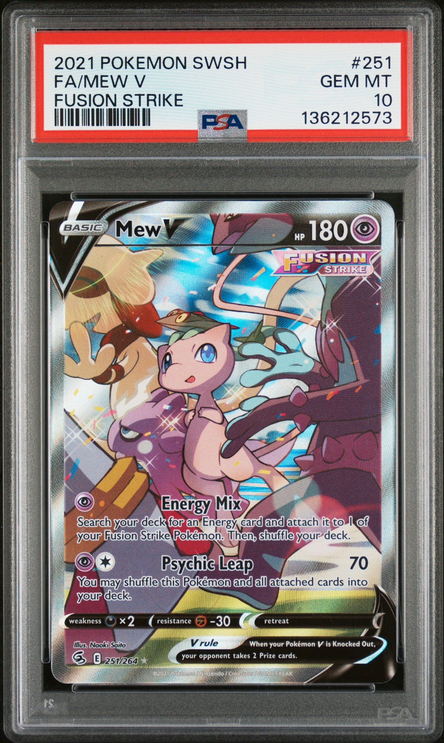 Mew V Alternate Art - PSA 10 - Fusion Strike