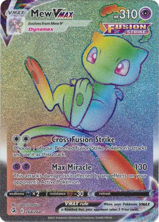 Mew VMAX Rainbow Rare - 268/264 - Fusion Strike