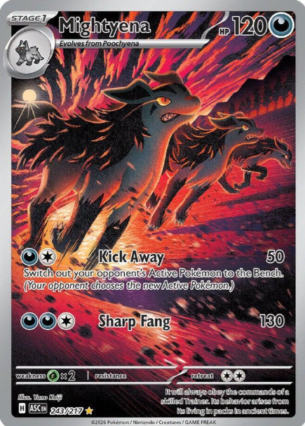 Mightyena Illustration Rare - 243/217 - Ascended Heroes