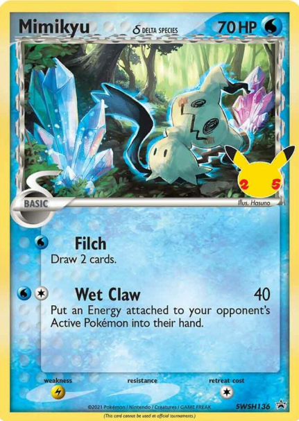 Mimikyu Delta Species Promo - SWSH136 - Sword & Shield Promos