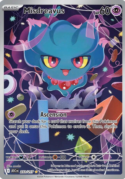 Misdreavus Illustration Rare - 233/217 - Ascended Heroes