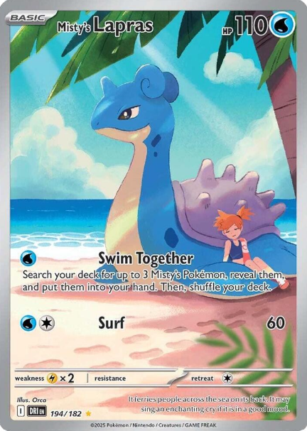 Misty's Lapras Illustration Rare - 194/182 - Destined Rivals