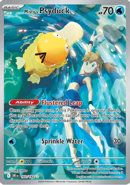 Misty's Psyduck Illustration Rare - 193/182 - Destined Rivals