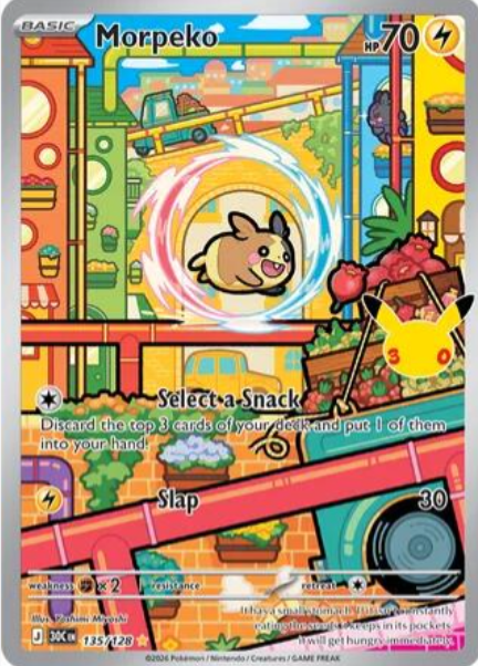Morpeko Illustration Rare - 135/128 - Pokemon 30th Celebration