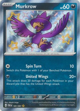 Murkrow Baby Shiny - 181/091 - Paldean Fates