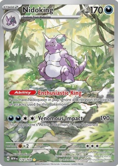 Nidoking Illustration Rare - 174/165 - Scarlet & Violet 151