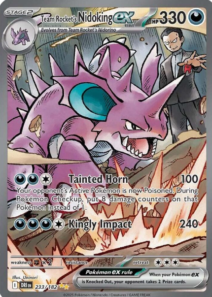 Team Rocket's Nidoking ex Special Illustration Rare - 233/182 - Destined Rivals