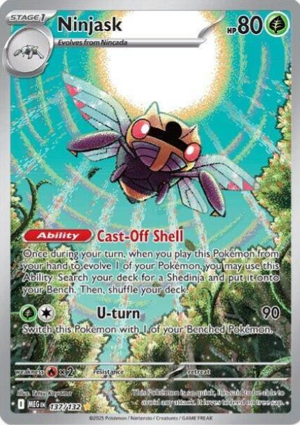 Ninjask Illustration Rare - 137/132 - Mega Evolution