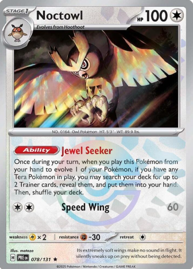 Noctowl Pokeball Reverse Holo - 078/131 - Prismatic Evolutions