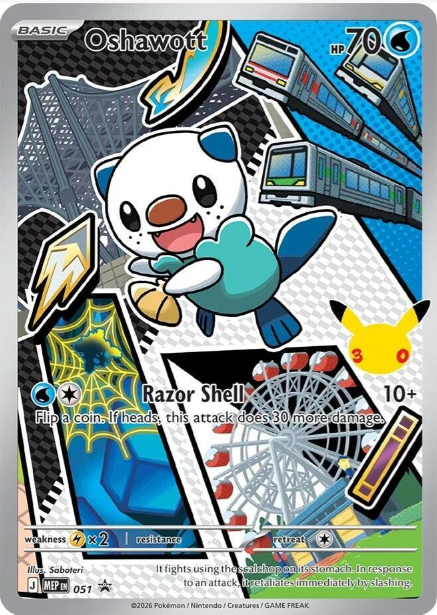Oshawott Illustration Rare Promo - 051 - Mega Evolution Promos
