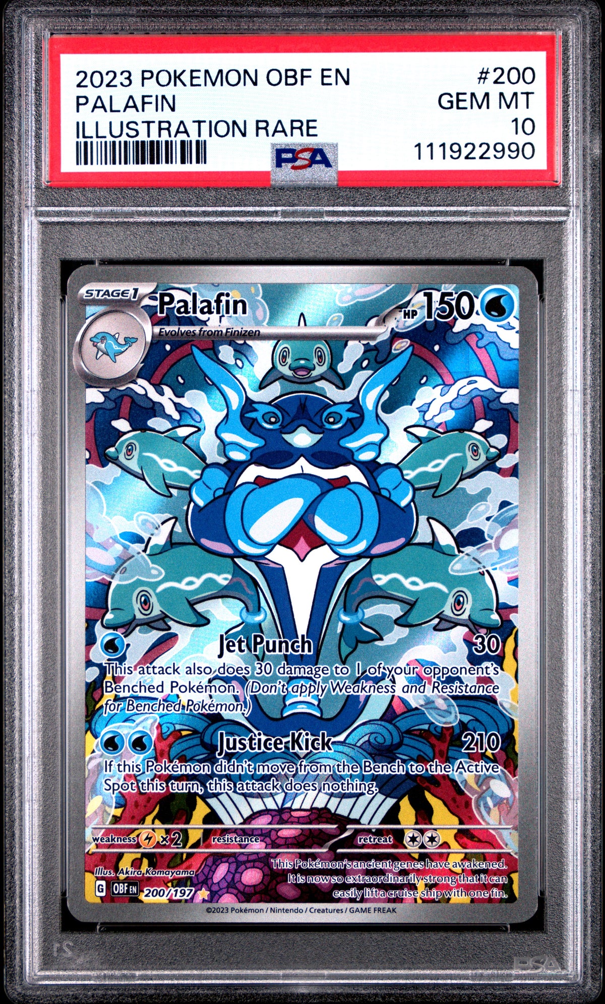 Palafin Illustration Rare - PSA 10 - Obsidian Flames