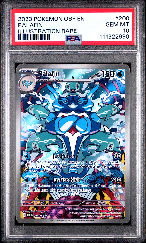 Palafin Illustration Rare - PSA 10 - Obsidian Flames