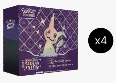 Paldean Fates Elite Trainer Box Sealed Case - Pokemon Center Exclusive