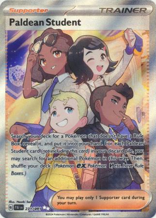 Paldean Student Full Art - 231/091 - Paldean Fates