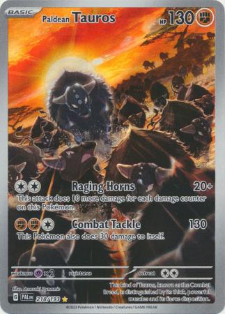 Paldean Tauros Illustration Rare - 218/193 - Paldea Evolved