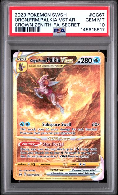 Origin Forme Palkia VSTAR Secret Rare - PSA 10 - Crown Zenith