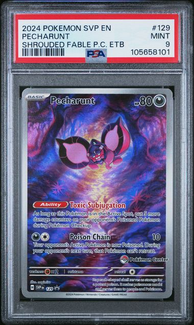 Pecharunt Illustration Rare Promo (Pokemon Center Exclusive - PSA 9 - Scarlet & Violet Promos