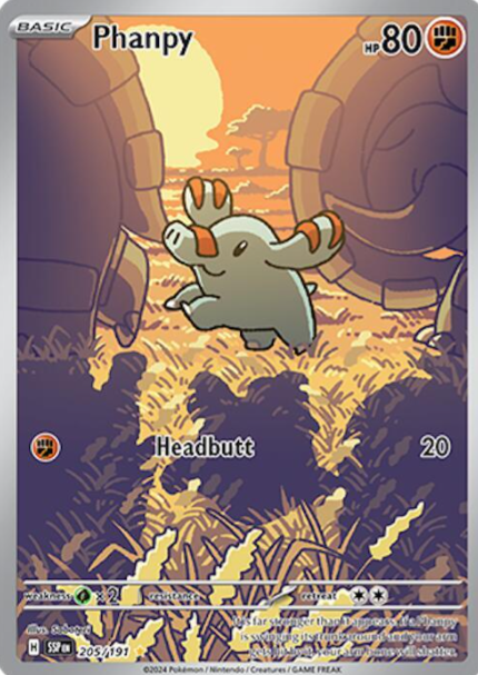 Phanpy Illustration Rare - 205/191 - Surging Sparks