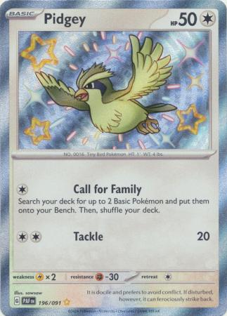 Pidgey Baby Shiny - 196/091 - Paldean Fates