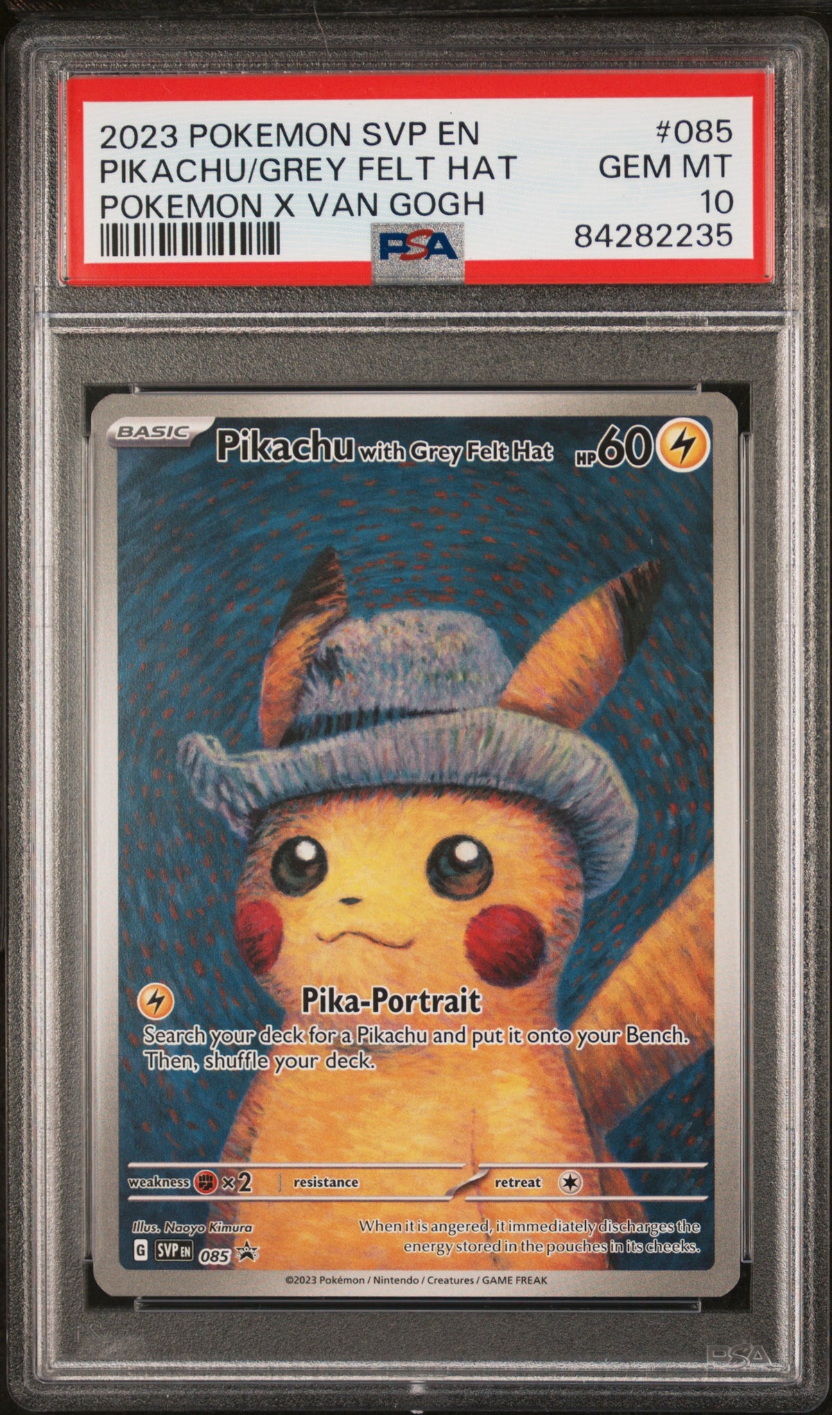 Pikachu With Grey Felt Hat Promo - PSA 10 - Scarlet & Violet Promos