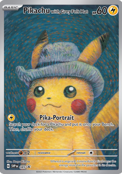 Pikachu With Grey Felt Hat - SVP085 - Scarlet & Violet Promos