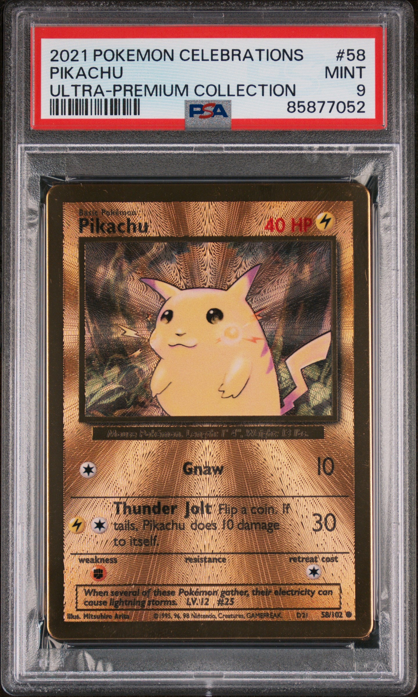 Pikachu Metal Promo - PSA 9 - Sword & Shield Promo Cards