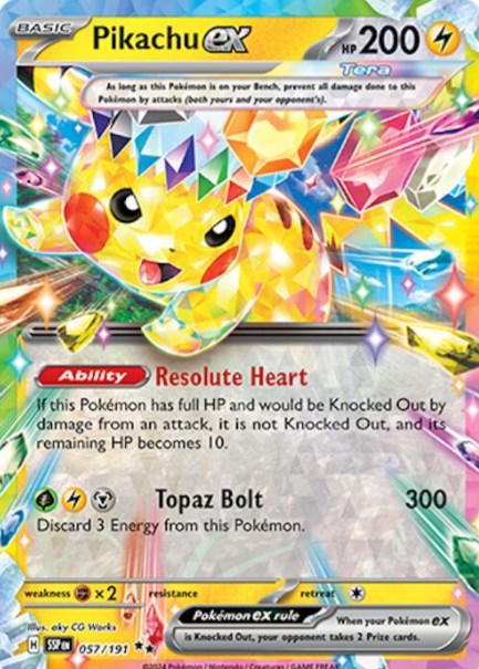 Pikachu ex - 57/191 - Surging Sparks