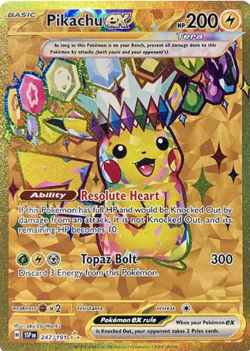 Pikachu ex Hyper Rare - 247/191 - Surging Sparks