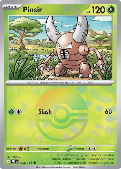 Pinsir Pokeball Reverse Holo - 3/131 - Prismatic Evolutions
