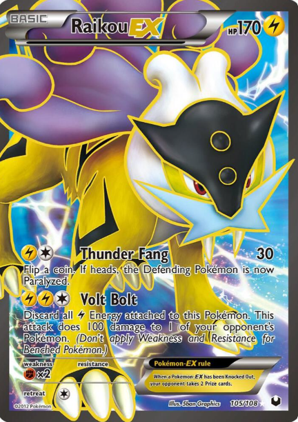 Raikou EX Full Art - 105/108 - Dark Explorers