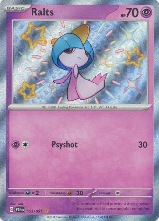 Ralts Baby Shiny - 153/091 - Paldean Fates