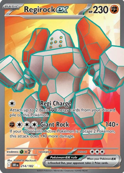 Regirock ex Full Art - 214/182 - Destined Rivals