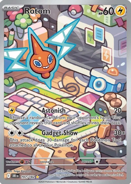 Rotom Illustration Rare - 197/182 - Destined Rivals