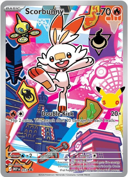 Scorbunny Illustration Rare Promo - 053 - Mega Evolution Promos