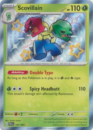 Scovillain Baby Shiny - 107/091 - Paldean Fates